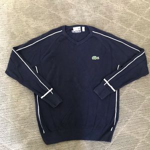 Men’s Blue Lacoste V-Neck Sweater - XL